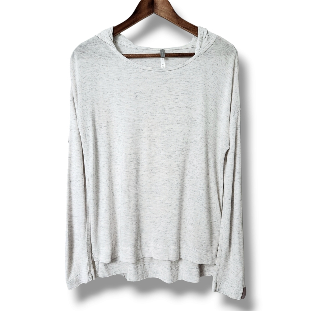 Off-White Long Sleeve Hooded Tee | Gap Pure | Petite Medium
